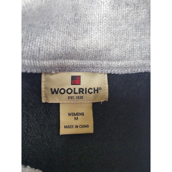 Woolrich Sweater Vest Womens M Black Fair Isle Wool Blend Pockets Winter Outdoor - Picture 2 of 10